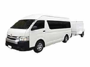 12 seater bus with luggage trailer