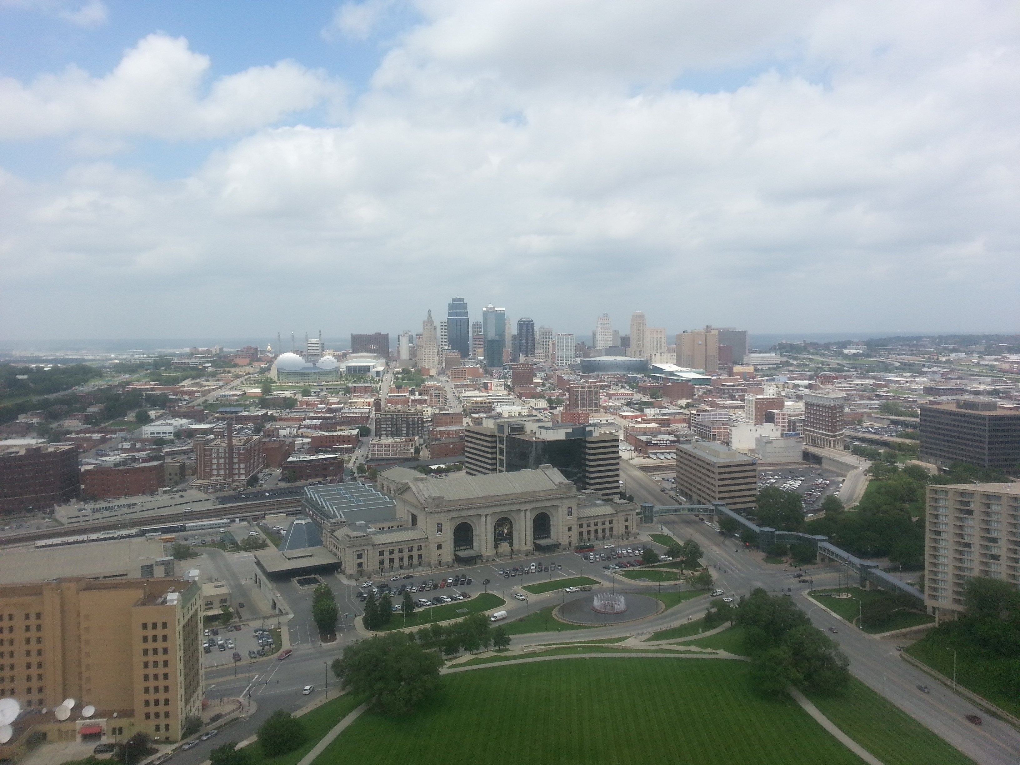 Kauffman Stadium Aerial Photo Skyline Print Capturing the 