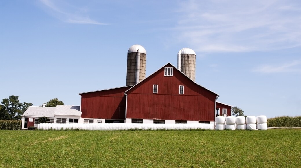 Amish boerderij en woning, Lancaster, Pennsylvania, Verenigde Staten