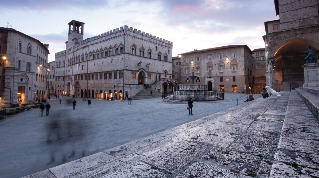 Piazza IV Novembre, Perugia, Umbria, Olaszország