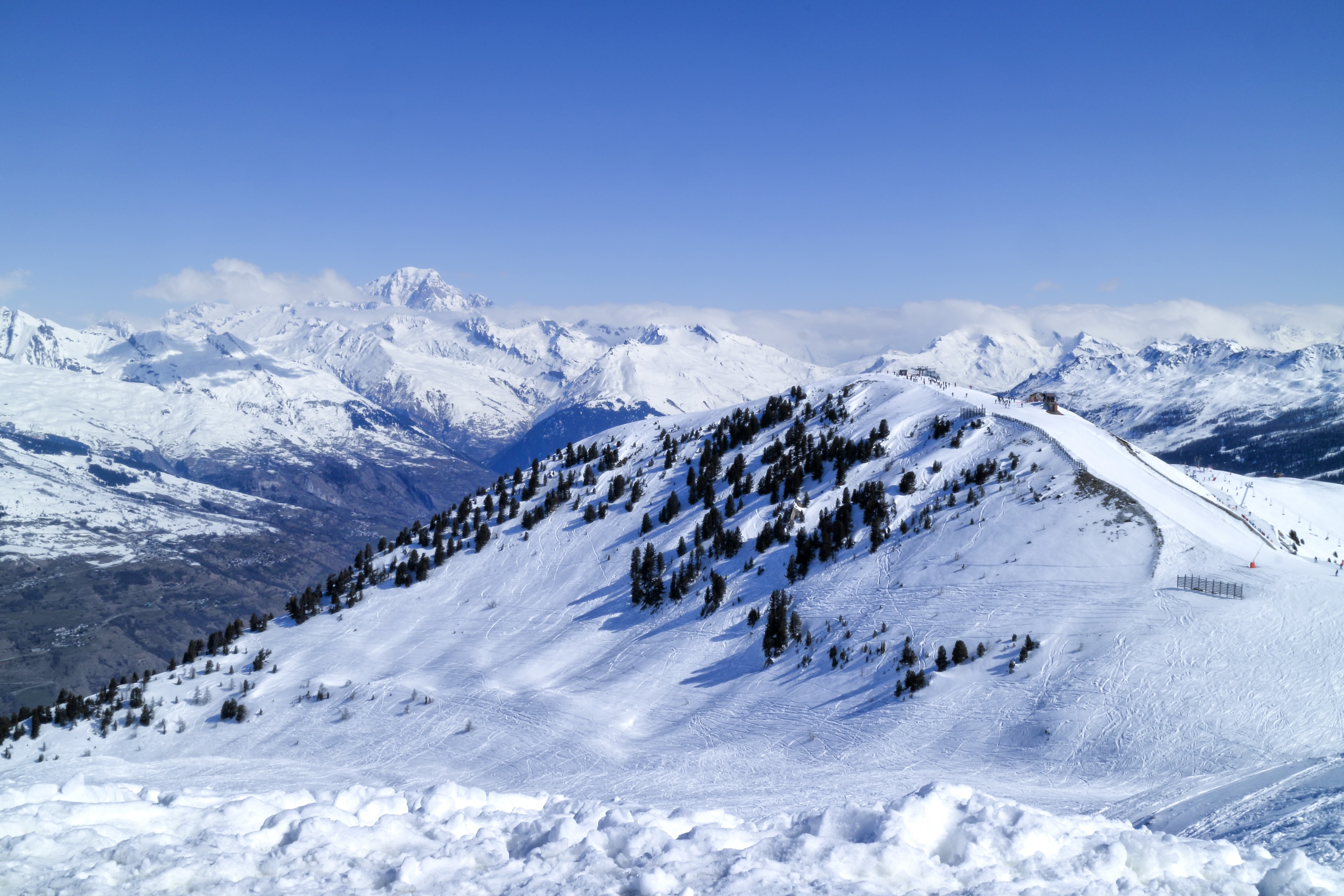 Wintersportort La Plagne, Savoie (Département), Frankreich
