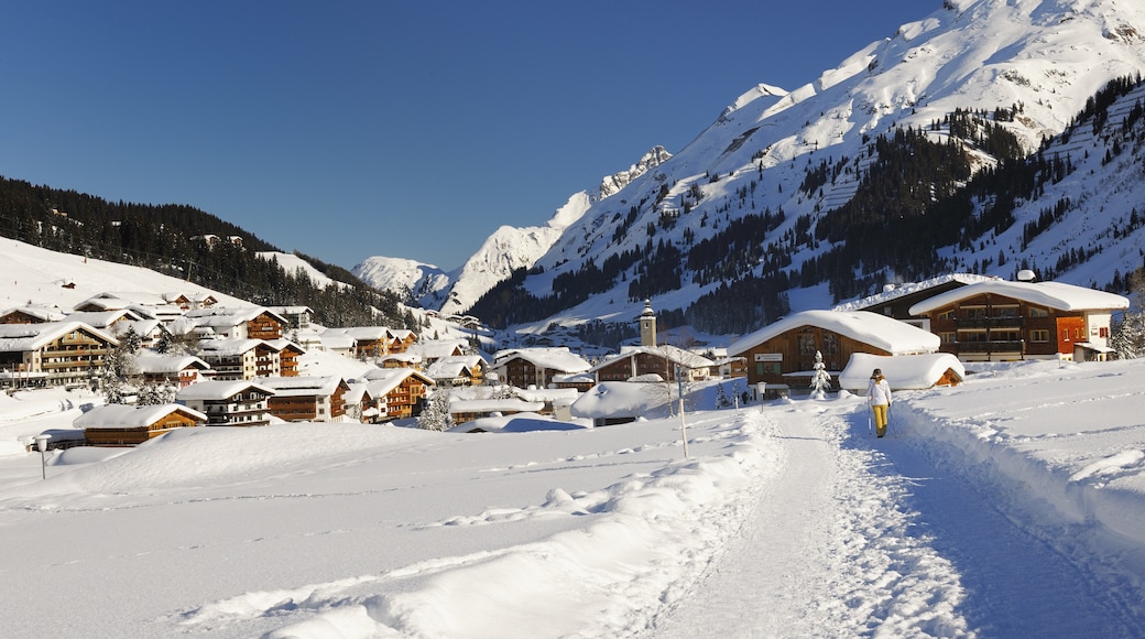 Lech-Oberlech-Zuers skidresort, Lech am Arlberg, Vorarlberg, Österrike