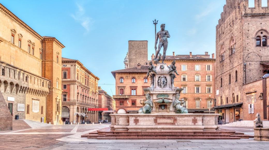 Neptunus fontän, Bologna, Emilia-Romagna, Italien