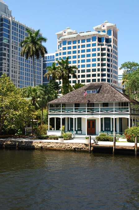 Historic Stranahan House Museum along the New River in Fort Lauderdale, Florida.