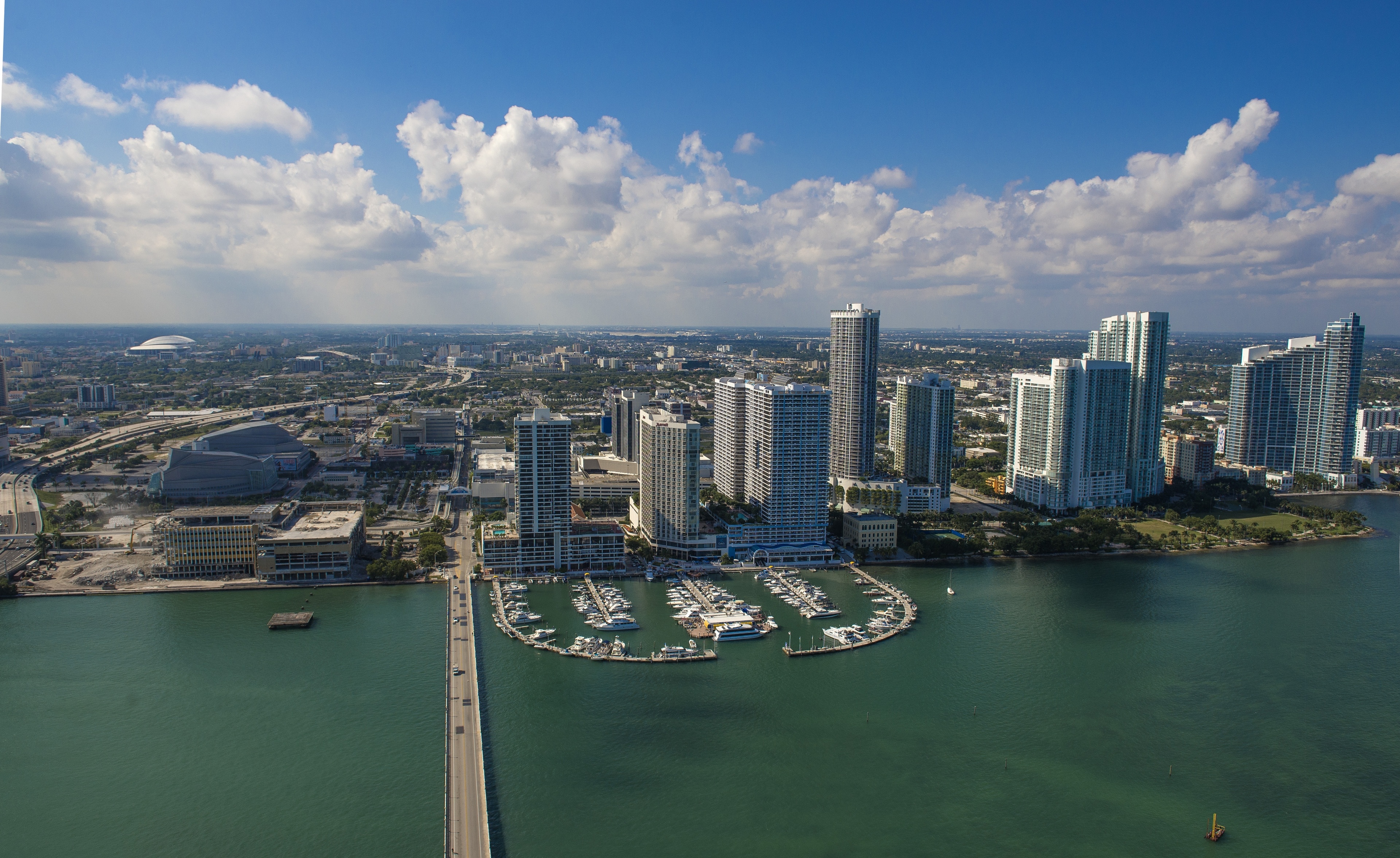 Miami, FLORIDA - Downtown & Biscayne Bay - 1940