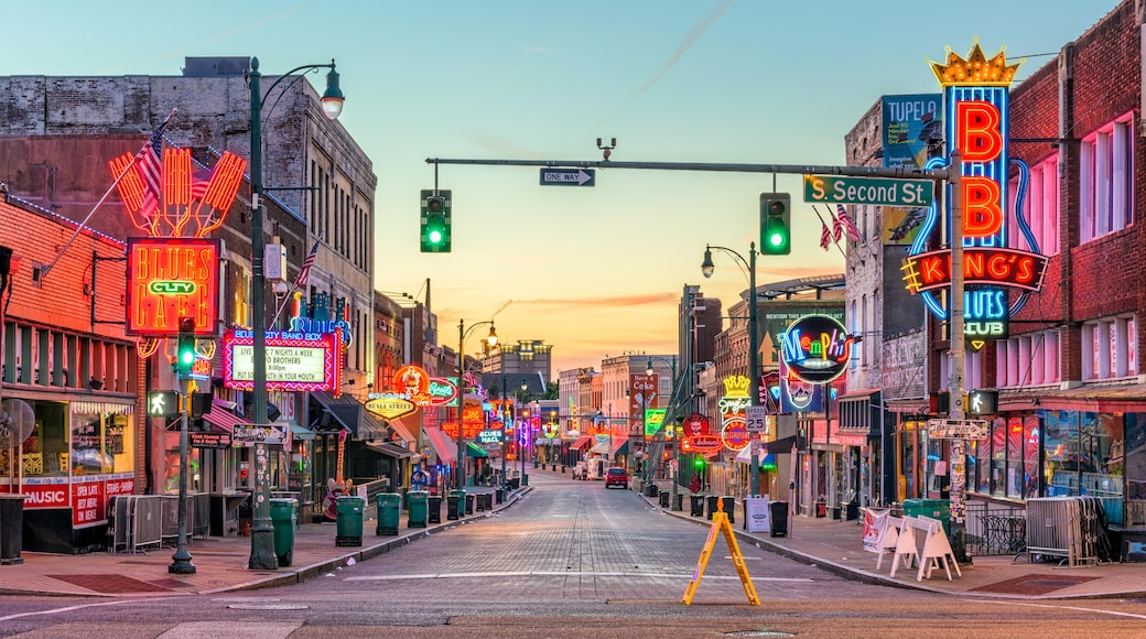 Beale Street (fræg gata í Memphis), Memphis, Tennessee, Bandaríkin