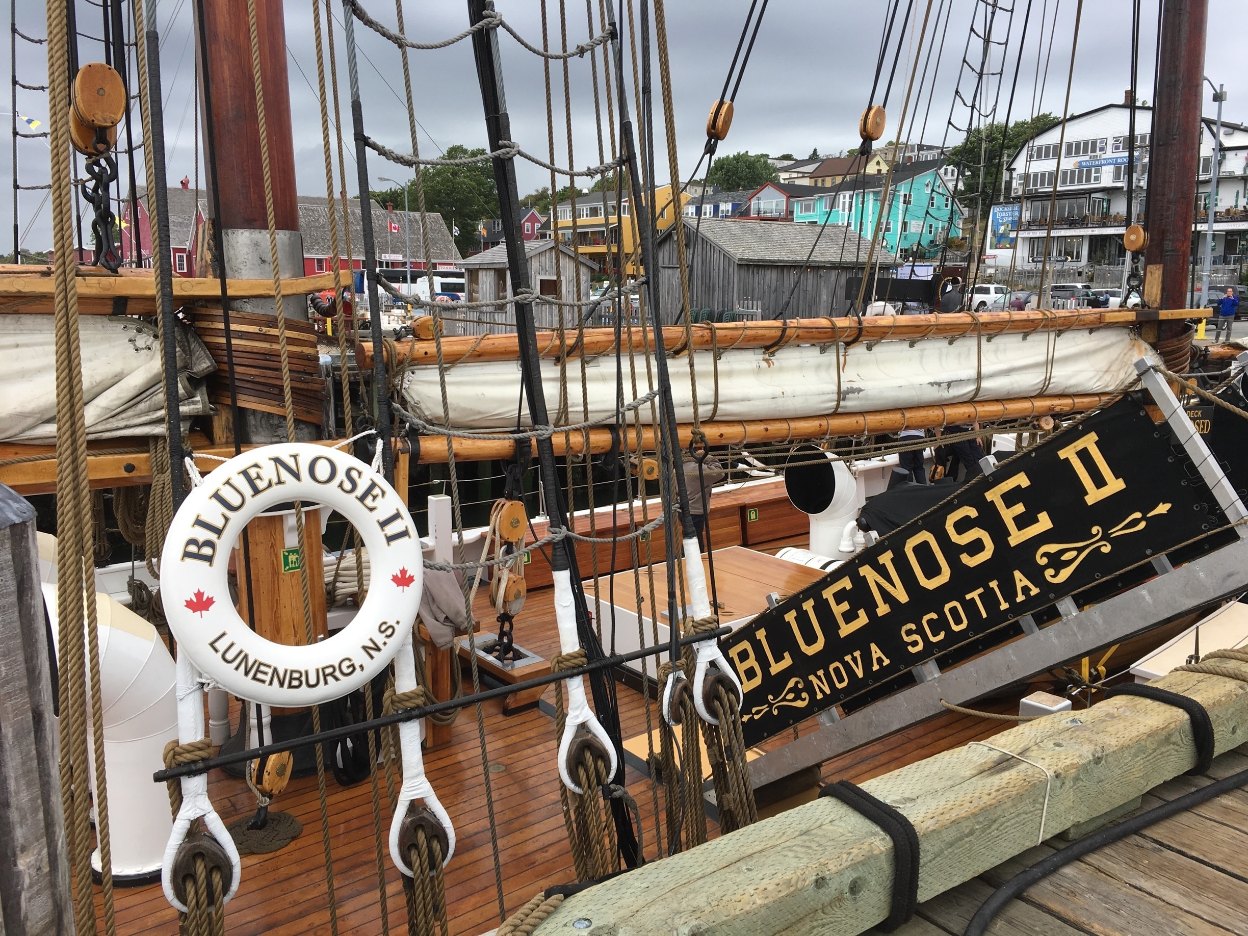 The Bluenose II was built in 1963 and reconstructed in 2012. The original Bluenose was a Canadian racing ship that sank off the coast if Haiti.