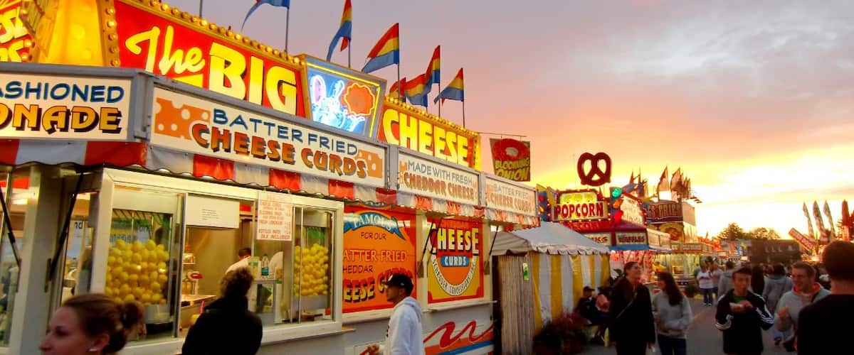Fair Food
There are plenty of vendors selling fair food but the Eastern States Expo are known for their Cream Puffs and Eclairs.  Don't wait to get them, and risk filling up on Batter Fried Cheese Curds!