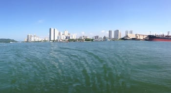 Travelling on the ferry from Guaruja to Santos.