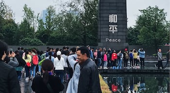 Statue representing peace at the end of the Nanjing Massacre Memorial.