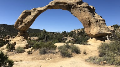 Did some scrambling today to find this cool arch near some oil rigs