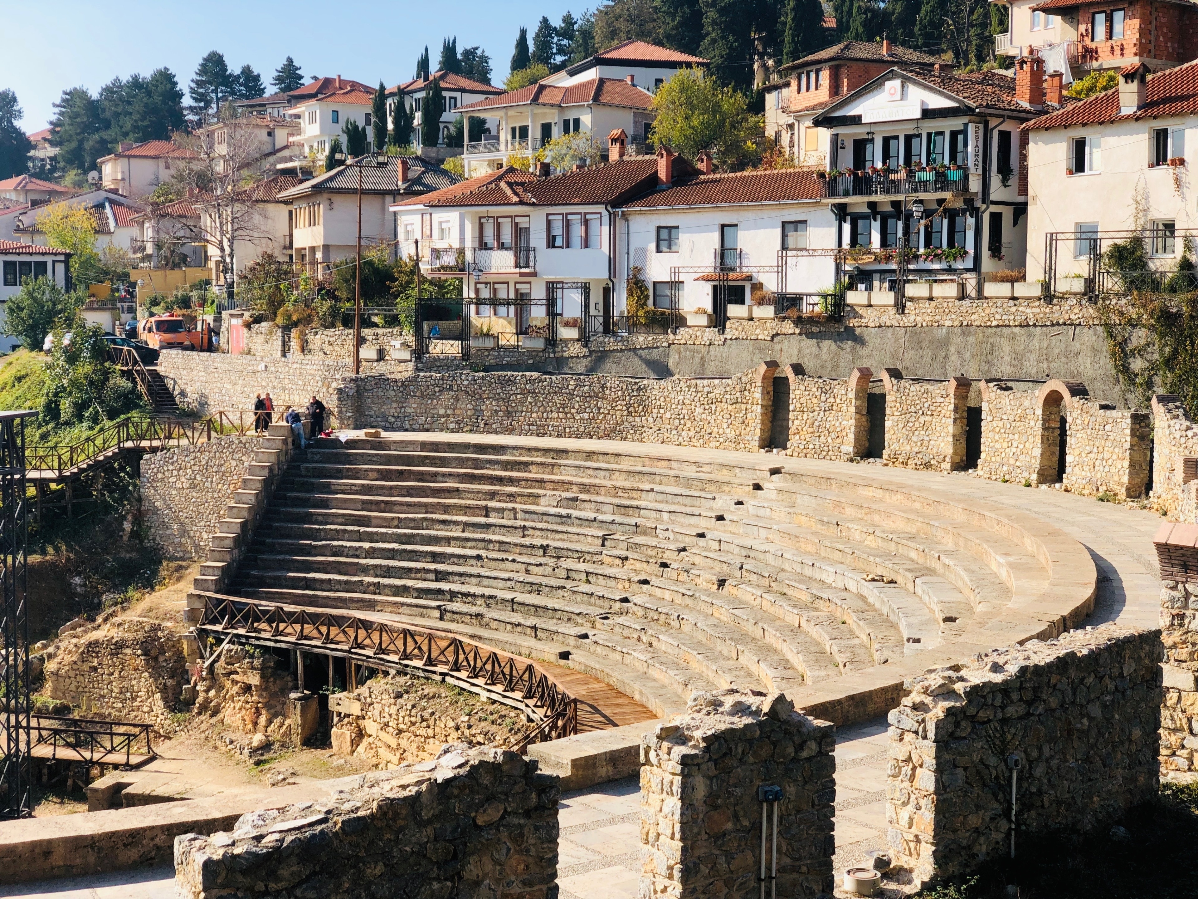 Ancient amphitheater in the old town