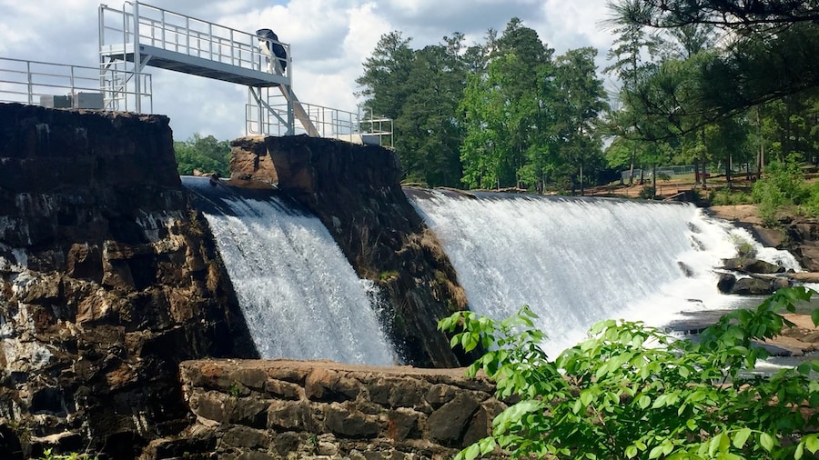 High Falls State Park is a 1,050-acre Georgia state park located near the city of Jackson. It is the site of a prosperous 19th-century industrial center, which became a ghost town when it was bypassed by the railroad.