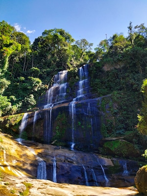 This amazing place is the "Cachoeira da Jornada" in Regua, a Forest reserve in Cachoeiras de Macacu/RJ, a beautiful place to visit with your family!
#nature #waterfall #brasil #travel #florest #tree
