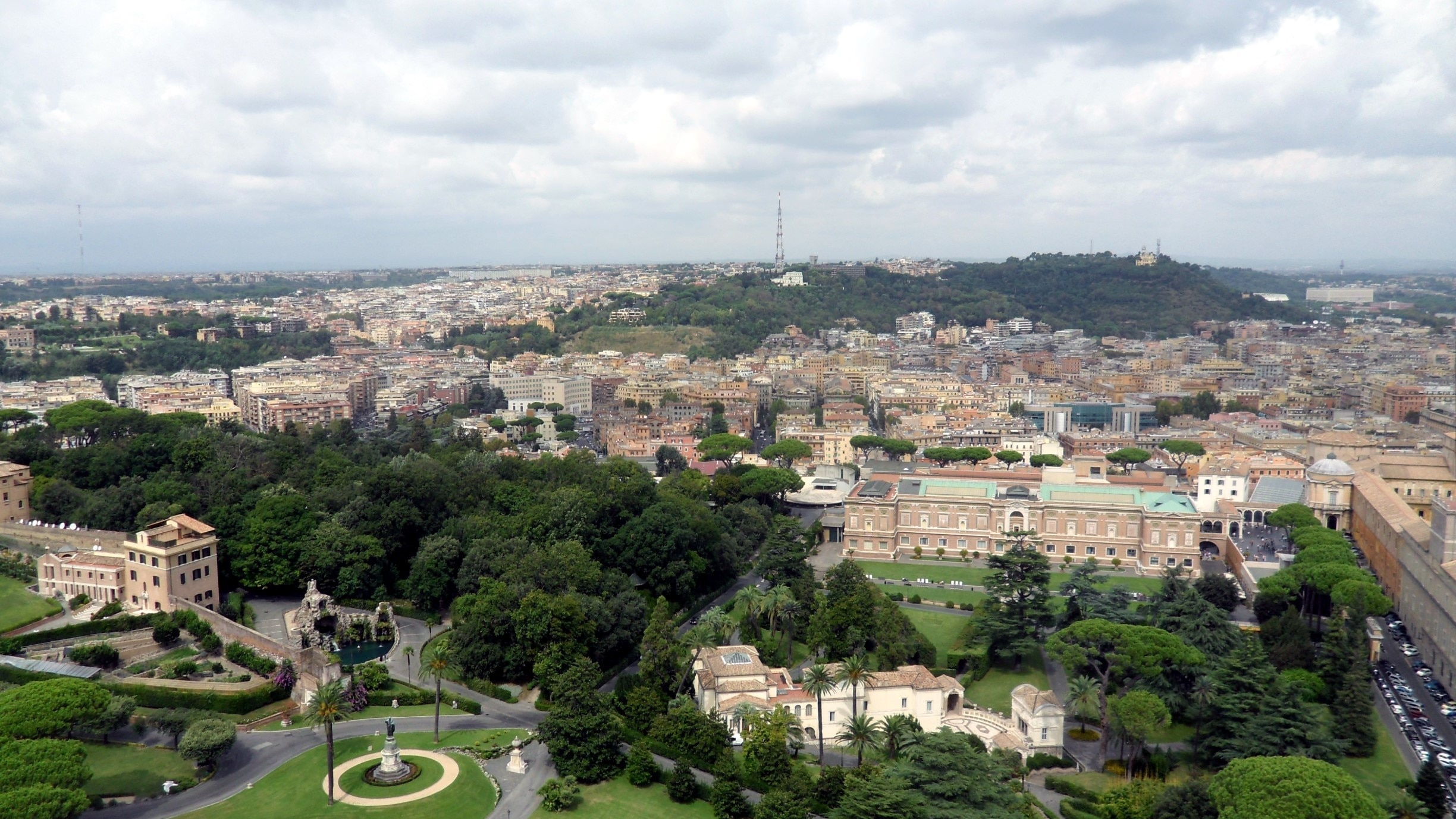 View of Rome from the back of the dome