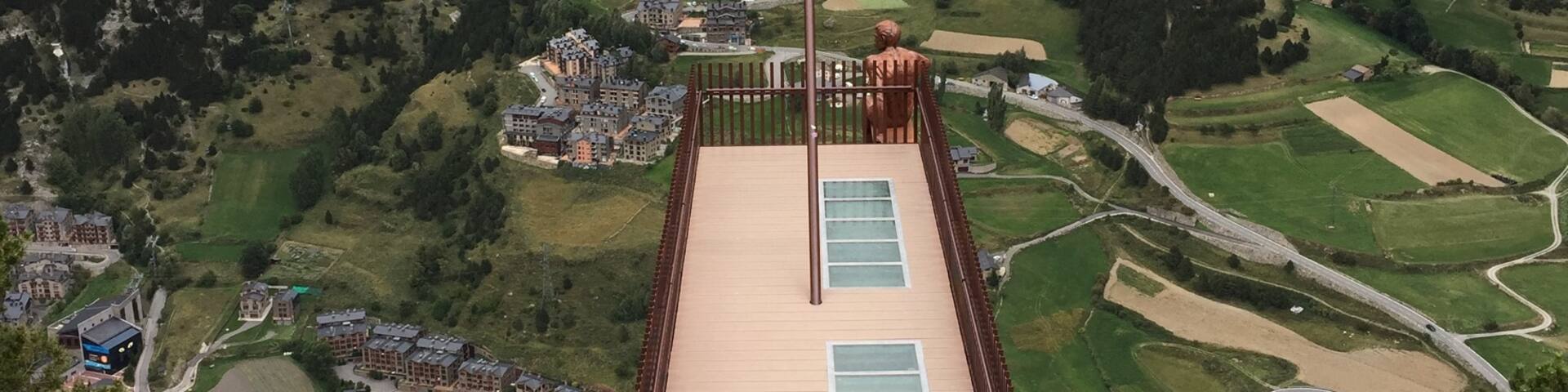 Lookout with a glass floor in Andorra