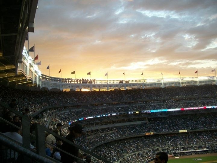 Beautiful sunset over Yankee Stadium - New York Yankees