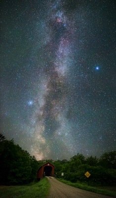 Hune covered bridge; along the covered bridge byway in Wayne National Forest, Ohio. #coveredbridge #ohio #bridge #milkyway #stars #night #nature #adventure