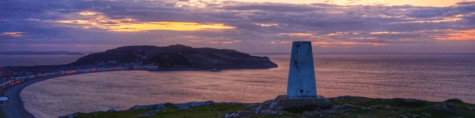 Sunset from the Little Orme overlooking Llandudno
