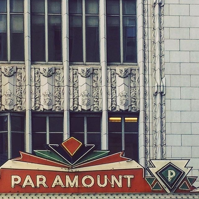 Finishing up my #theatre survey for grad school in the next few weeks... Thought I'd post one of my favorites, The #paramount #theater #sign #marquee #downtown #denver #colorado
