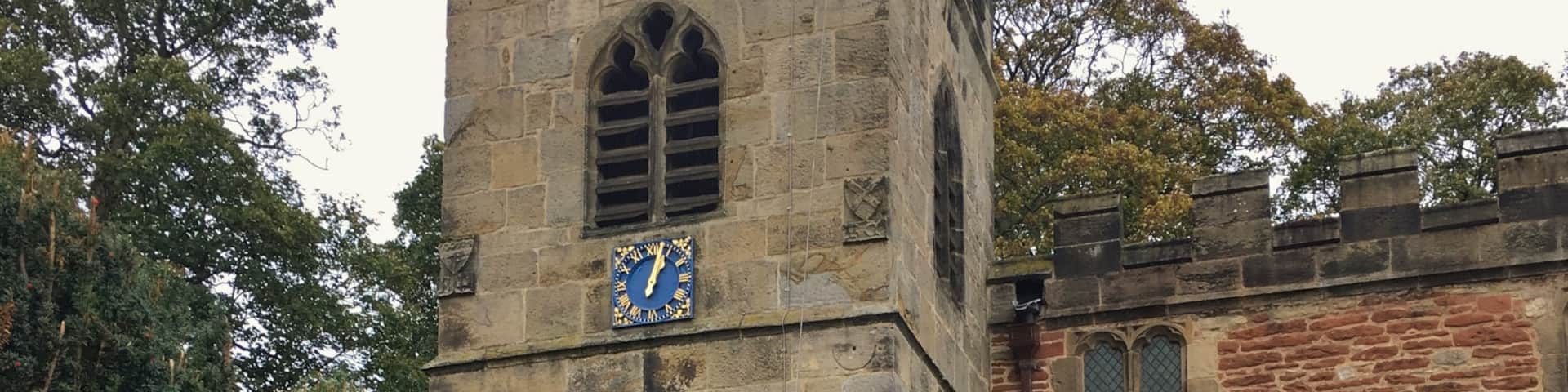 St Peters Church Croft-on-Tees. Dates back to 1130 AD. . Lewis Carroll's father was rector from 1843 to 1868 and he spent much of his boyhood in Croft. An effigy on the sedilia is claimed to be Lewis Carroll’s inspiration for the Cheshire cat.