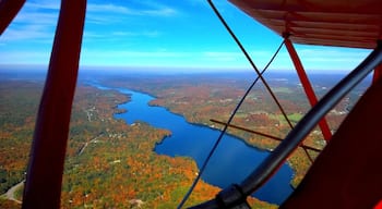 For my birthday this year, my boyfriend took me on an amazing biplane flight over the Gatineau's and Ottawa. It was the perfect time of year for this, with the fall colors out in full force! This is a shot of us flying over the Gatineau River. #localgem
