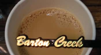 Fancy sticks to stir my coffee at the Barton Creek Resort