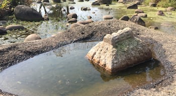 Little statues and nooks all along the river walkway.