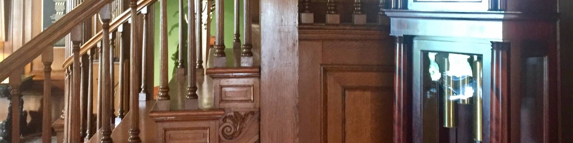 Housed in a 200+ year old mansion - which is worth visiting all on its own - this is a fantastic museum full of sculptures, paintings and some of Frederic Remingtons personal property. You can see some of his books at the top of the staircase. The grandfather clock is an original Tiffany made, still working, clock.