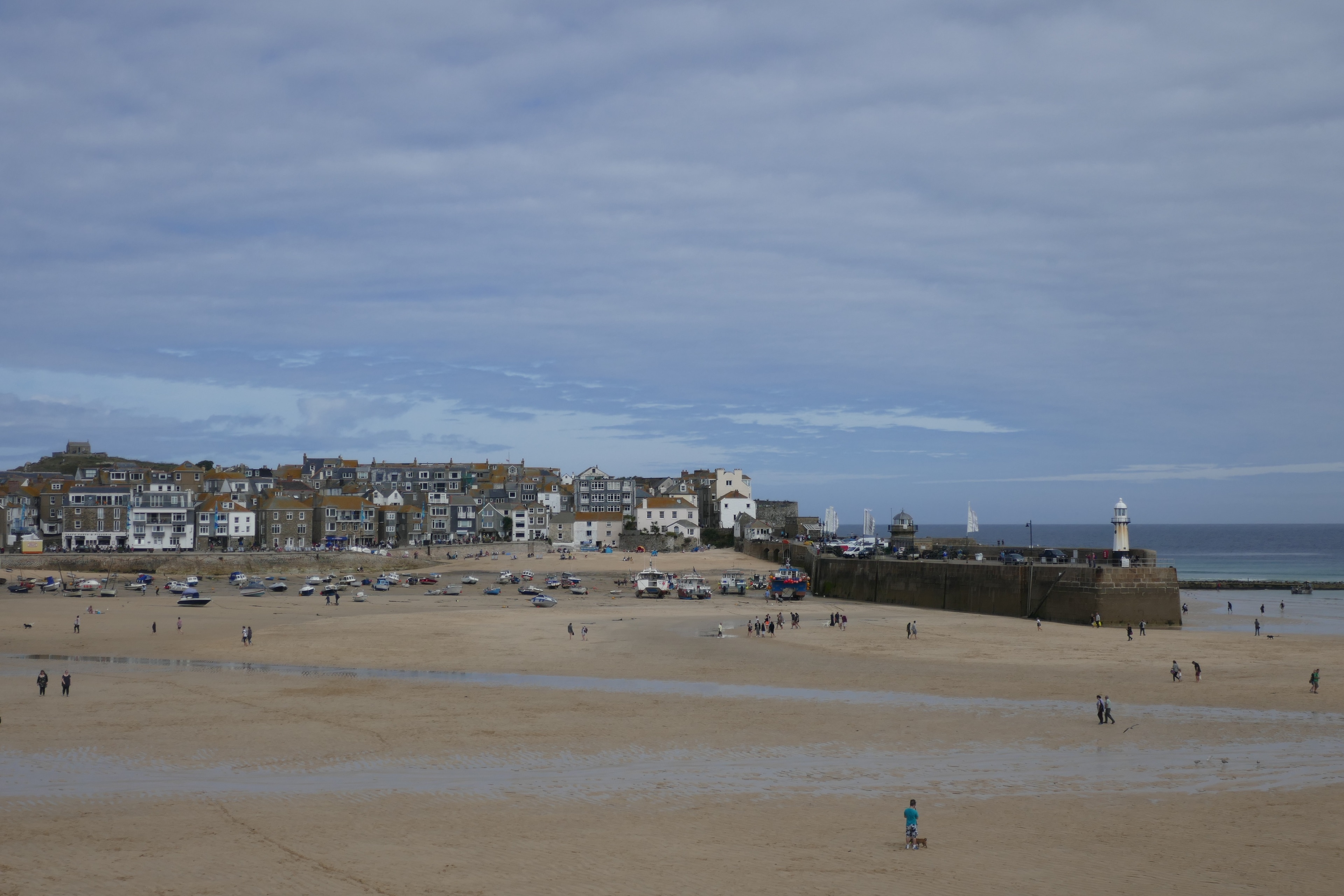 St Ives Harbour at low tide is a great area to walk the dog!

If you miss the low tide, take a walk along the coast to the west of the town and wander up to St Nicholas Chapel at the top of the hill behind the main town.

A wonderful Cornish seaside town don't forget to try some fish and chips.

#lifeatexpedia; #beach