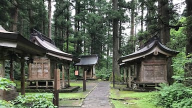 Cute little shrines belonging to the gods.
