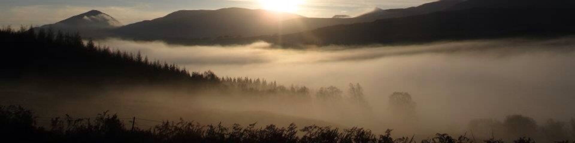 Shortly after sunrise from Tomdoun Hotel.