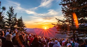 Around 200 high school students learning that with every sunrise there is a fresh start at Rocky Mountain Rotary Youth Leadership Awards. 

If you are looking for a great sunrise hike at the YMCA of the Rockies Bible's Point is the way to go! #Adventure #Hiking #Sunrise #Rotary