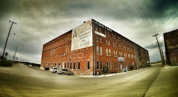 The vitalized downtown district of Omaha, now with refurbished buildings turned into art galleries, and quaintness everywhere.