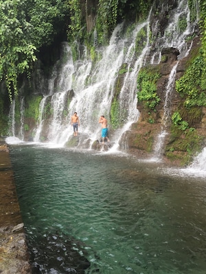 First falls along the trail. Pool at the bottom to swim in. The entire hike takes a good time to do.