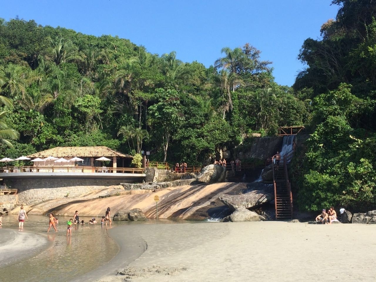 #LifeAtExpedia

#PraiadeIporanga is located at #Guaruja in the state of Sao Paulo.

You can see and enter in a waterfall in front of the beach!