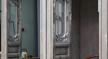 Doors to a small cafe on Qinghefang Ancient Street, Hangzhou, China.