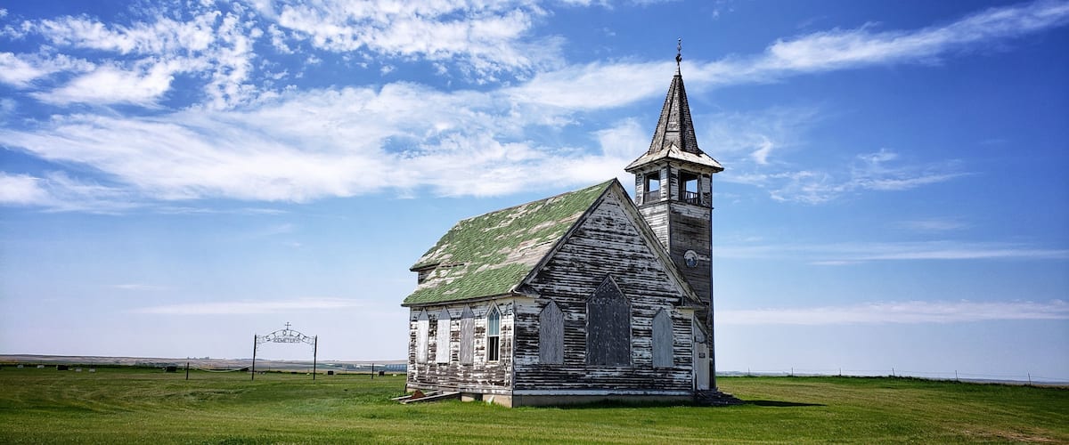 St. Olaf Lutheran Church–Abandoned North Dakota.
St. Olaf Lutheran Church sits abandoned on a gravel road in Williams County in North Dakota.  In a 360 degree view, the only man-made structures visible are the recently dug oil rigs.
With never more than 60 people in the congregation, this church eventually merged with a congregation in the nearby town of Tioga. Considering this church has been unused for at least 40 years, but probably longer, it wasn’t in that bad of shape. 
Places like these are so much a part of the landscape in this region of the MidWest.
#USA #Travel #Trovember