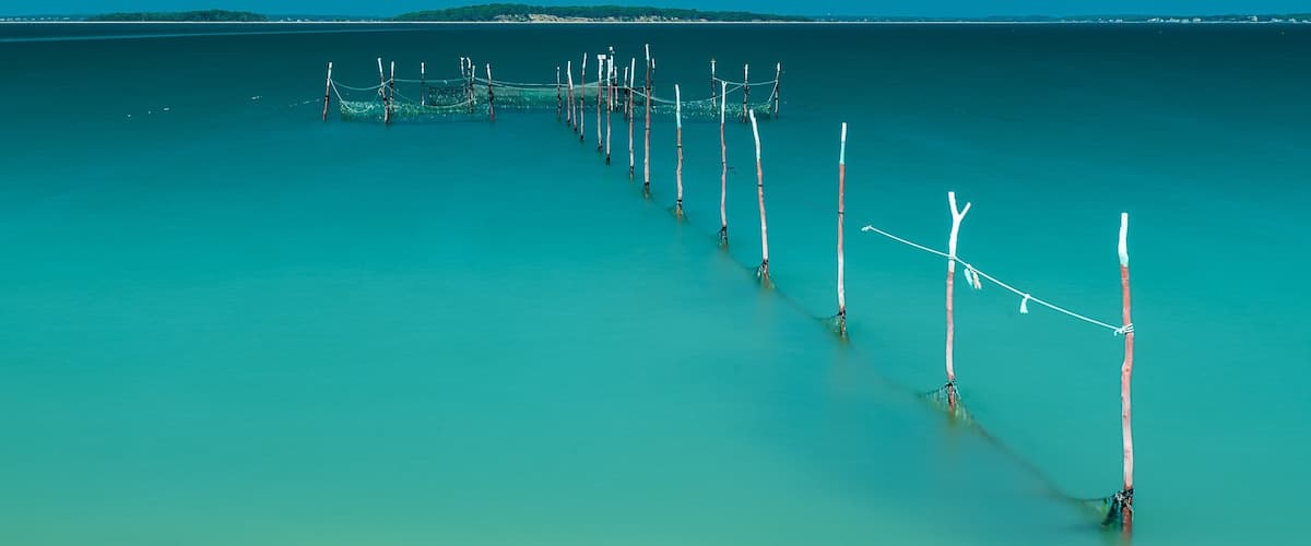 Saw some fishing nets set up as I was driving along Noyac Beach road towards Sag Harbor Long Island. Had to stop and get a long exposure shot.