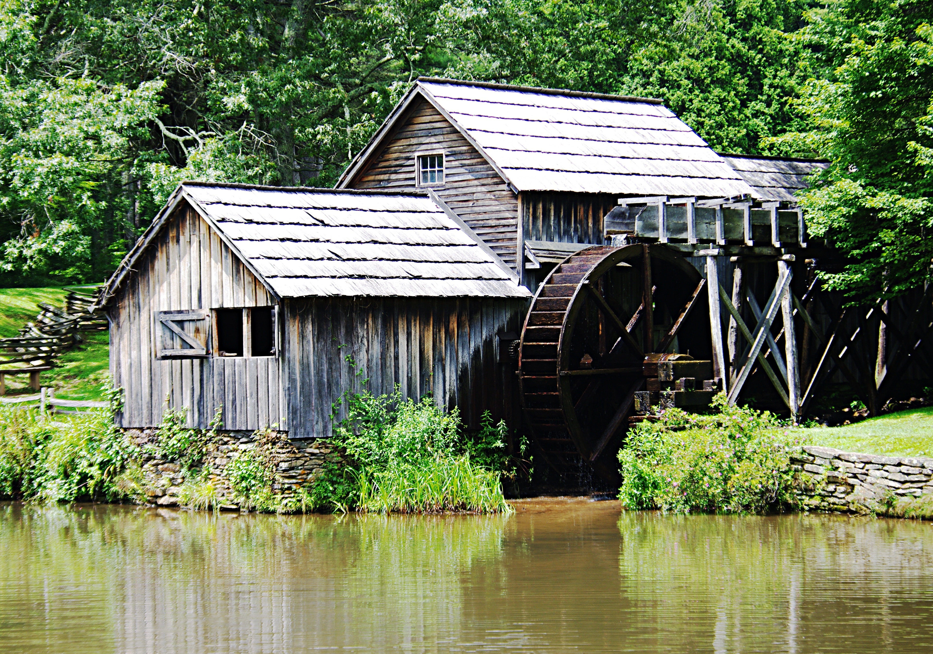Old grist mill along the Blue Ridge Parkway.