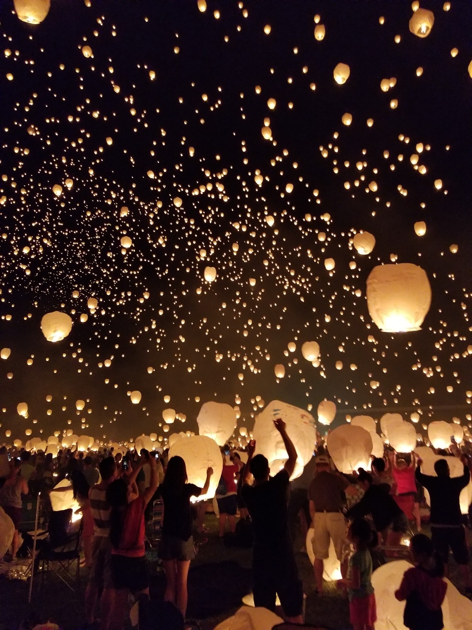 Lantern Fest outside of Philadelphia. Hard to put into words the beauty of the event once all the lanterns start floating into the sky. If you go to one of these events there's a lot of time to kill before it gets dark so bring some entertainment, snacks and beverages #LifeAtExpedia #Lights