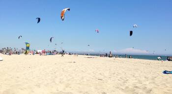 It's a popular spot for kiteboarding. Long Beach. #beach