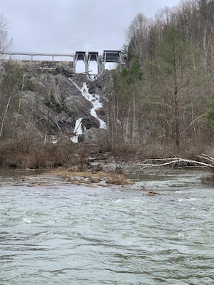 Across from the dam
