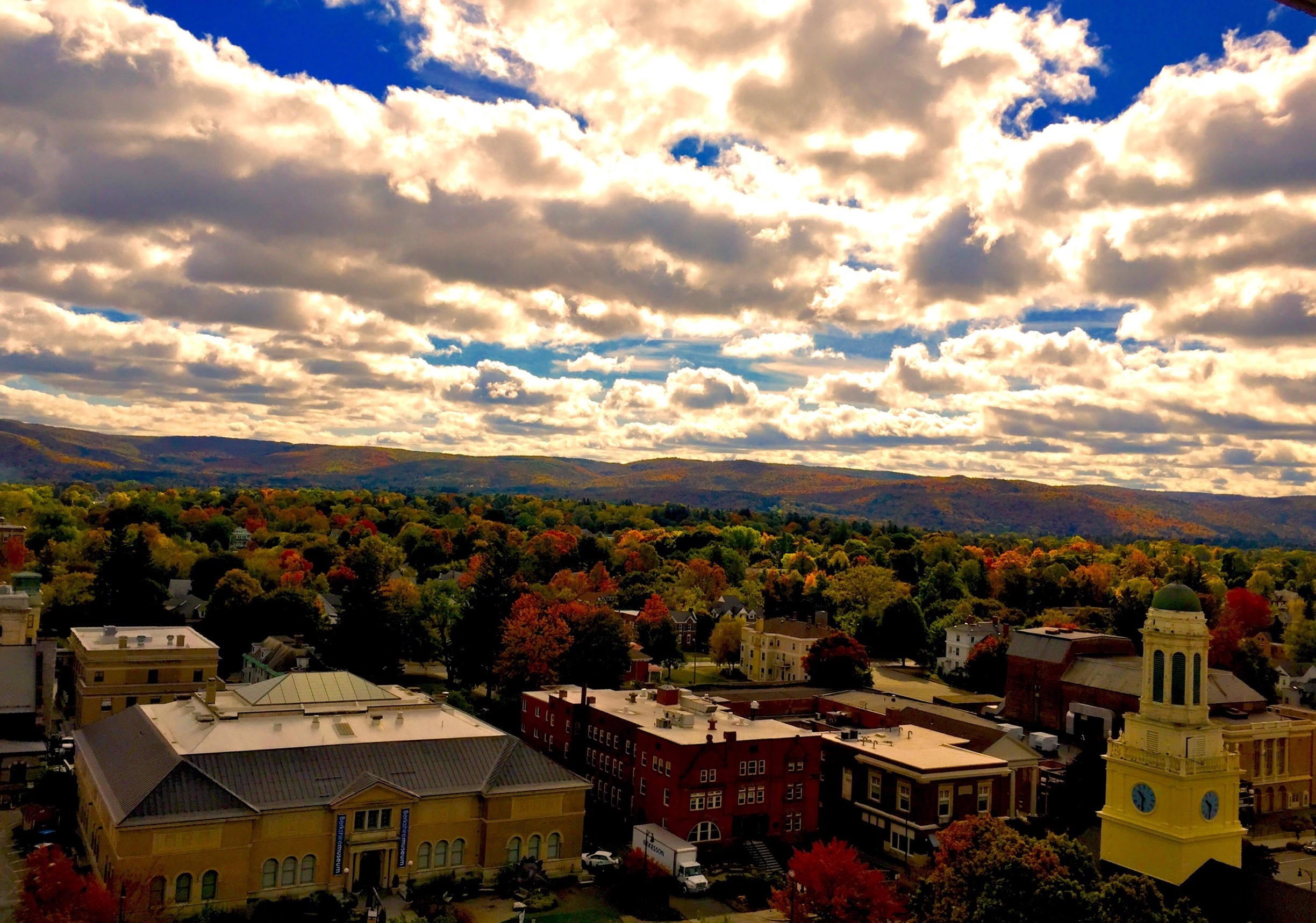 View of peak foliage in the Berkshires. 