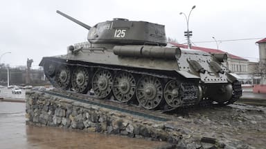 Soviet Tank in Tirapsol, Transnistria.

Situated near the Transnistria Government Building and Lenin Monument on Strada 25 Octombrie.