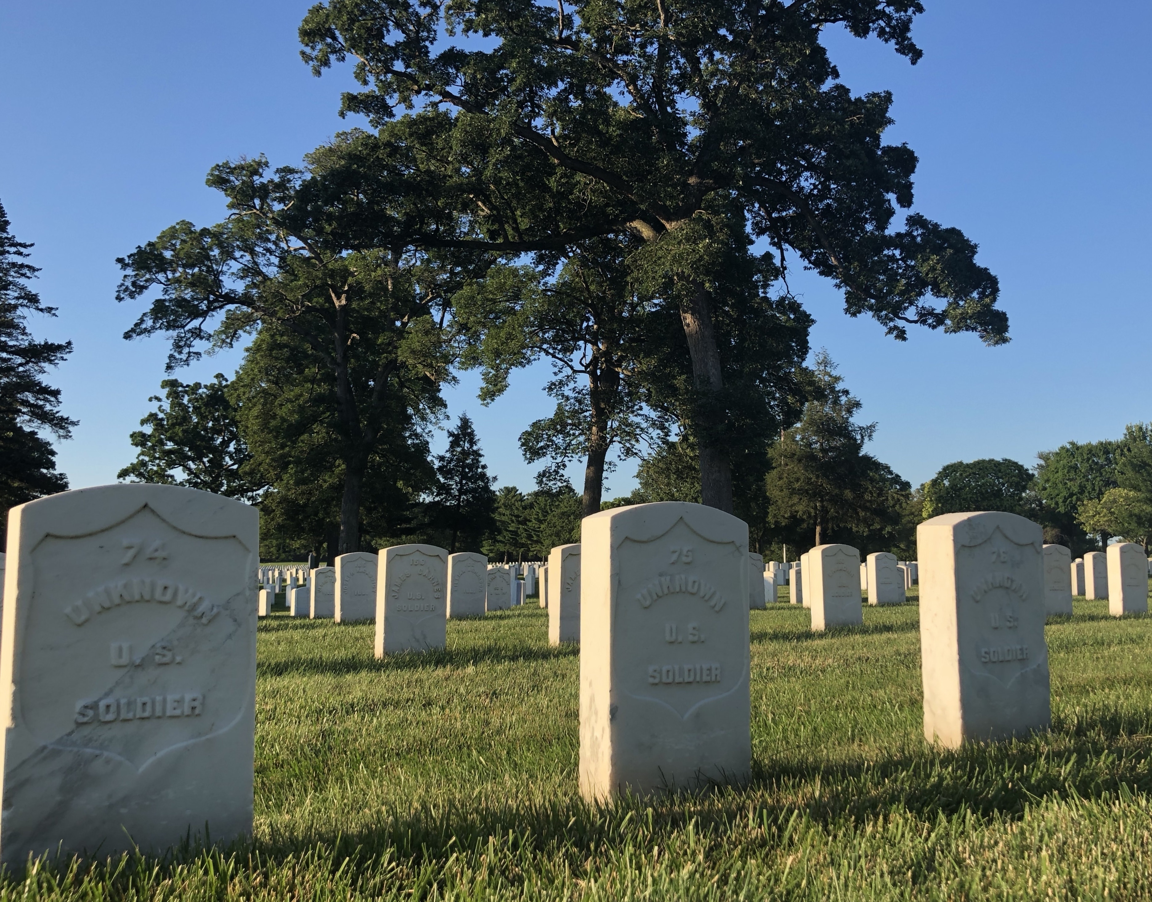 The grounds of this National Cemetery contain the remains of almost 800 Union soldiers, a large majority of them unknown by name.  During the Civil War this was a large hospital which stayed open until 1866 to treat the wounded from the Civil War. 