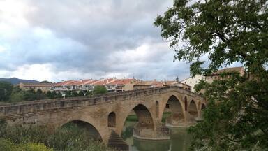 Puente la Reina! Spotted along the Camino de Santiago. Love these old bridges! 