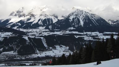 January in Schladming, a lovely winter holiday.  This was before I took my photography degree, hence the pictures are not as well composed or exposed...  

The view of the Alps are awesome, so high and cold...