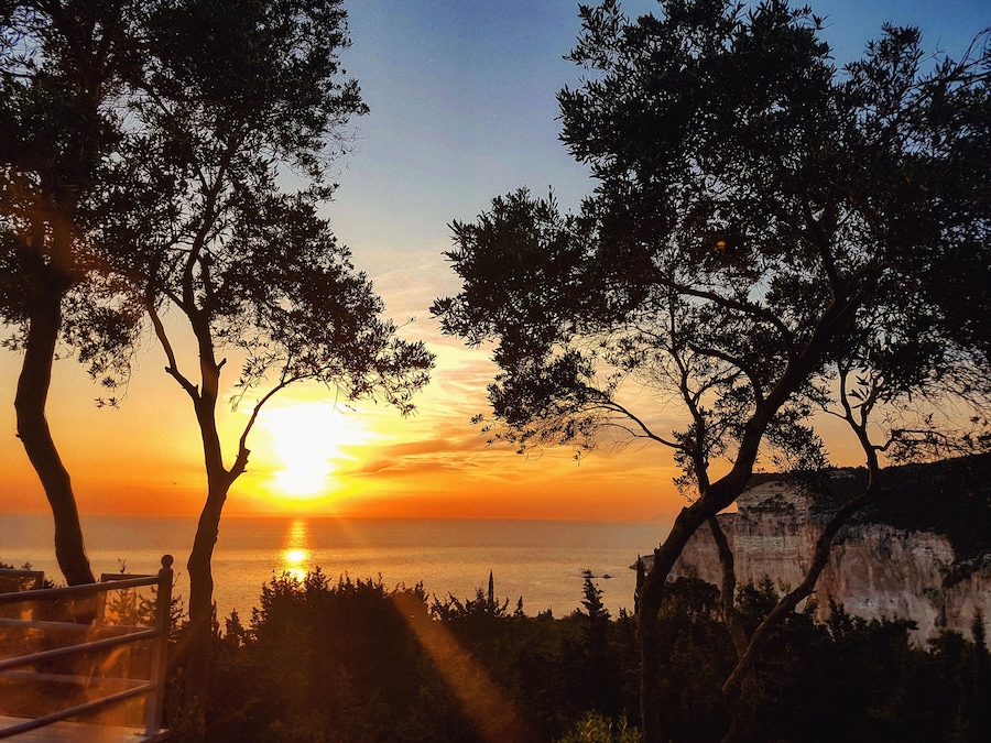 Sunset over Erimitis Beach.. Stunning view whilst sipping on cocktails! #LifeAtExpedia #Sunset #Sea #Cliffs