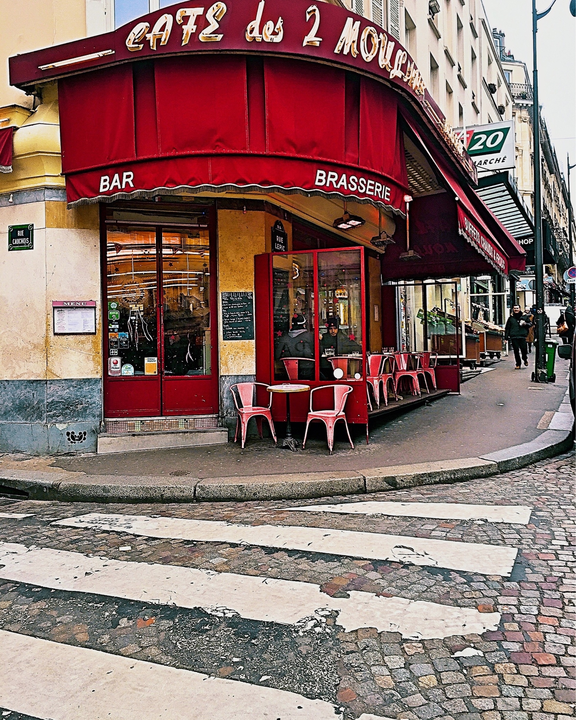 If you' love the film "Amélie" you will adore the Cafe des Deux Moulins. It is Amélie Poulain's charming #red workplace and the interior looks just like that of the movie minus the cigarette counter. Cozy and cute, it makes for a great stop. And of course, the creme brûlée is delicious!